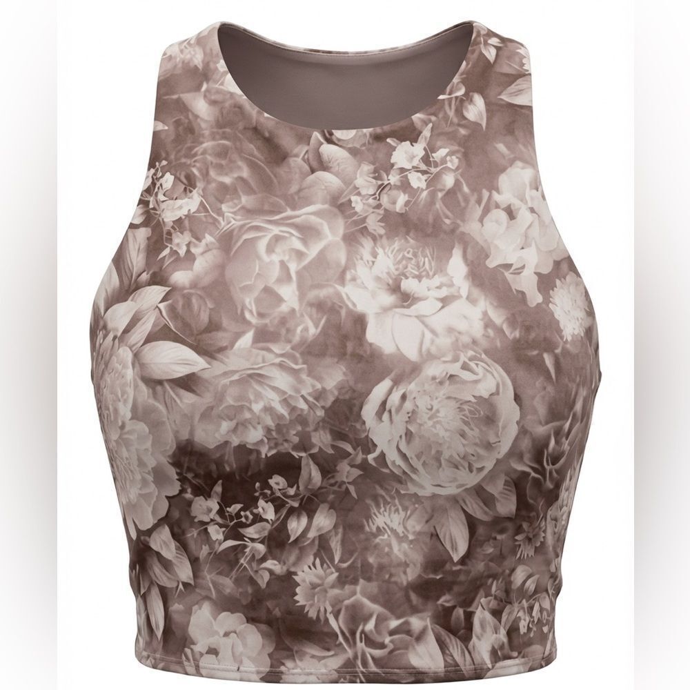 ATHLETA NEW WOMENS STRETCH SPIRTS BRA/TOP BROWN PATTERN SIZE 5